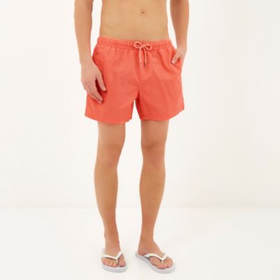Orange drawstring swim shorts